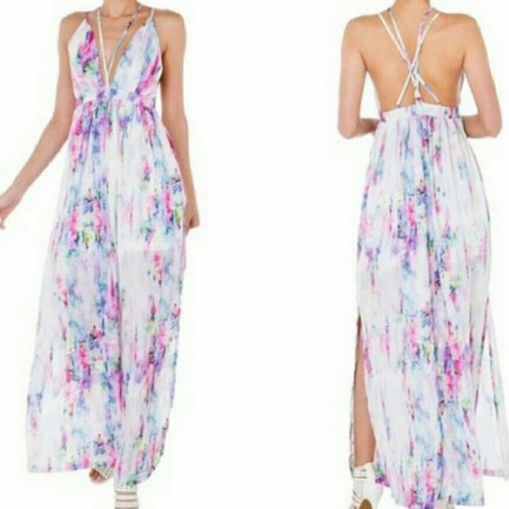 L'atiste by Amy watercolor maxi dress